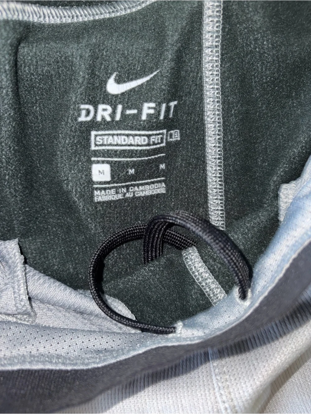 Nike Gray Track Pants with Black Swoosh